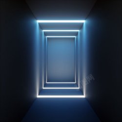 霓虹灯闪烁3D立体霓虹灯虚拟空间场景抽象迷幻KTV展板的闪烁高清图片