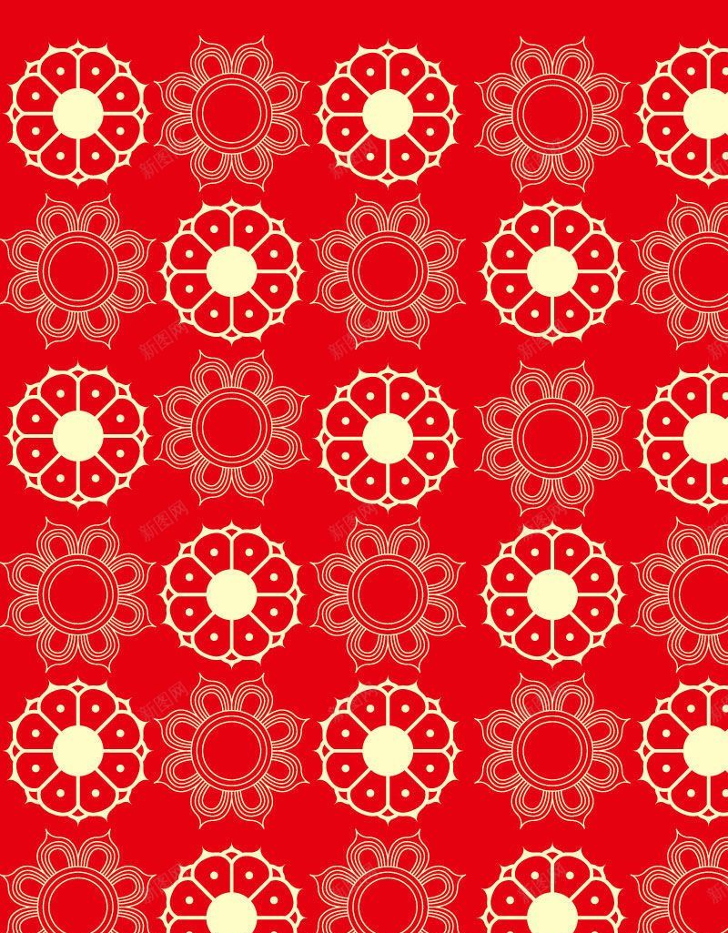 红色花型矢量jpg设计背景_新图网 https://ixintu.com 红色花型矢量