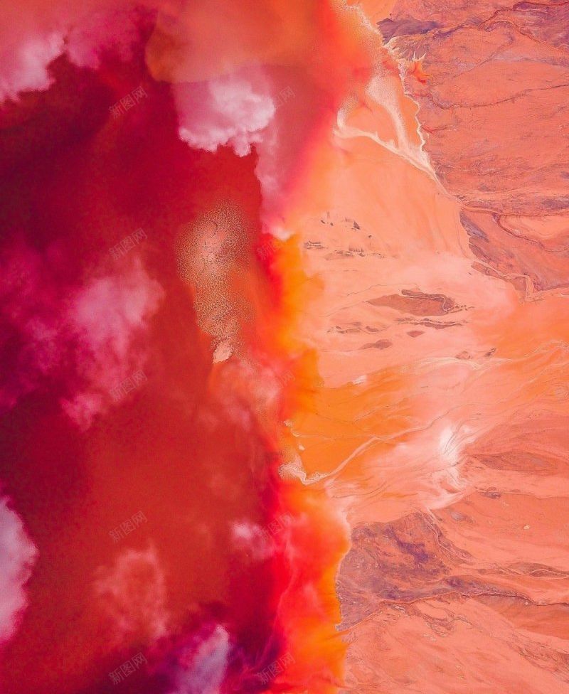 04612抽象红色的海水与红色的沙滩交界处形成jpg设计背景_新图网 https://ixintu.com 底纹