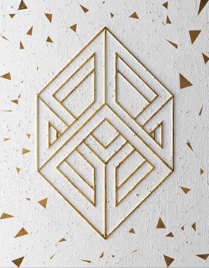 可黑金材质3D立体金色线条纹理金属质感斑驳背景