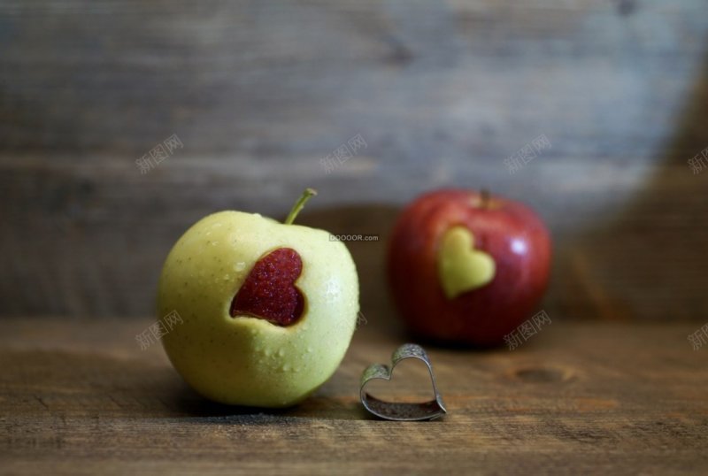 00594创意作品苹果与梨的爱情故事静物水果拍摄外jpg设计背景_新图网 https://ixintu.com fruit 做只花果山的猴子