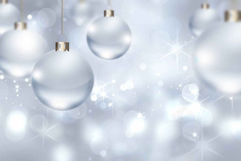 银色圣诞节装饰球图silverchristmajpg设计背景_新图网 https://ixintu.com J节日节气 christmas silver