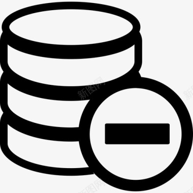删除数据库技术图标图标