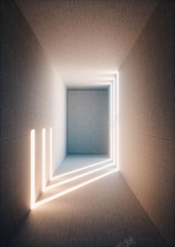 霓虹灯闪烁3D立体霓虹灯虚拟空间场景抽象迷幻KTV展板的闪烁高清图片