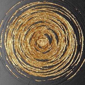 可黑金材质3D立体金色线条纹理金属质感斑驳背景