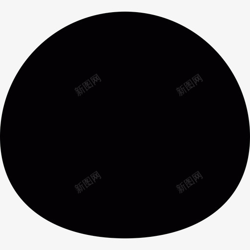 黑色椭圆形形状图标svg_新图网 https://ixintu.com 形状 黑色椭圆形