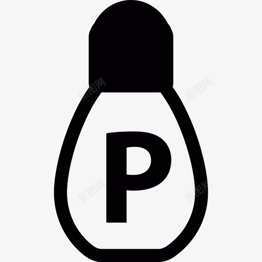 带字母P的灯泡技术图标svg_新图网 https://ixintu.com 带字母P的灯泡 技术