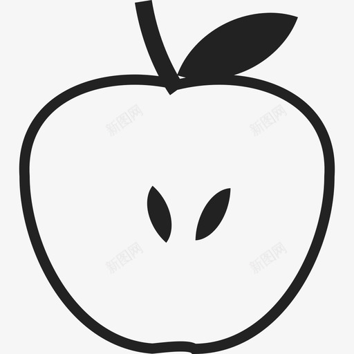 苹果轮廓食物运动偶像图标svg_新图网 https://ixintu.com 苹果轮廓 运动偶像 食物