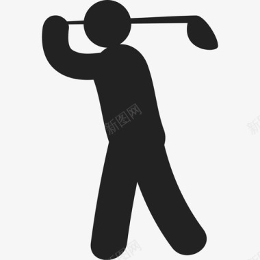高尔夫运动员体育人类2图标图标