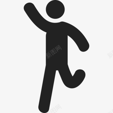 举起手臂奔跑的人人人图标图标