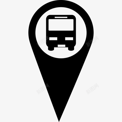 公共汽车站指针图标svg_新图网 https://ixintu.com 公共汽车站指针