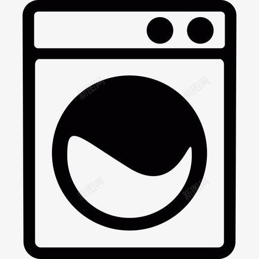 洗衣机工具和用具图标svg_新图网 https://ixintu.com 工具和用具 洗衣机