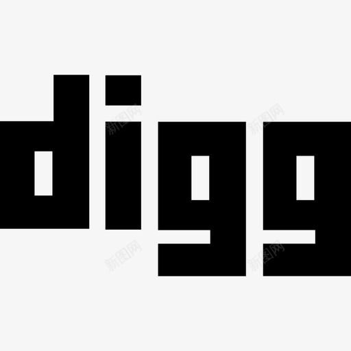 Digg徽标社交图标svg_新图网 https://ixintu.com Digg徽标 社交