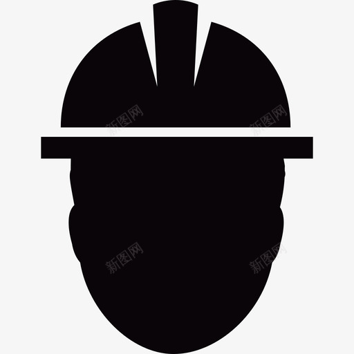 戴安全帽的工人商业图标svg_新图网 https://ixintu.com 商业 戴安全帽的工人