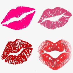 红色可爱唇印透明图层唇印唇印壁纸唇印画唇印红唇素材