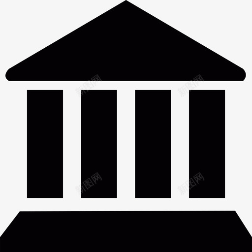 银行标志建筑物图标svg_新图网 https://ixintu.com 建筑物 银行标志