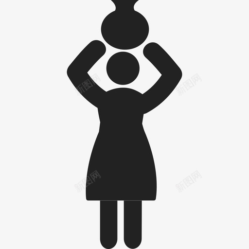 一个拿着罐子的女人人人图标svg_新图网 https://ixintu.com 一个拿着罐子的女人 人