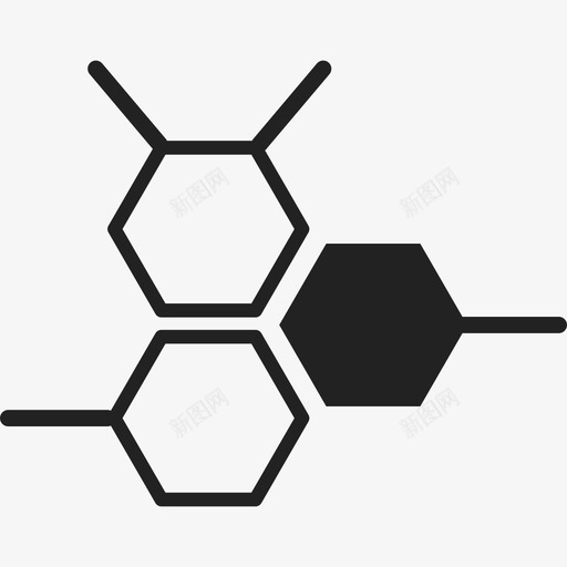 分子键教育填充图标svg_新图网 https://ixintu.com 分子键 填充 教育