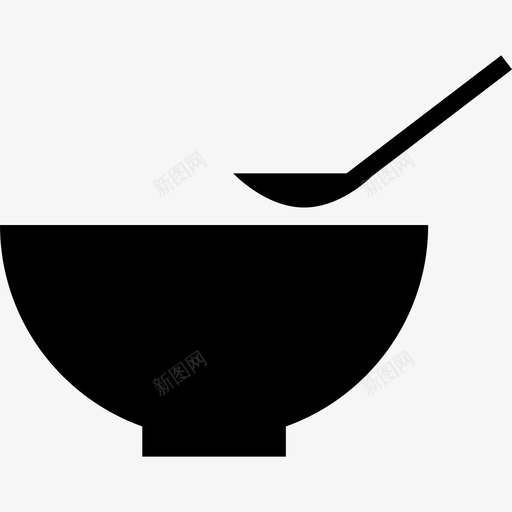 碗和勺子食物图标svg_新图网 https://ixintu.com 碗和勺子 食物
