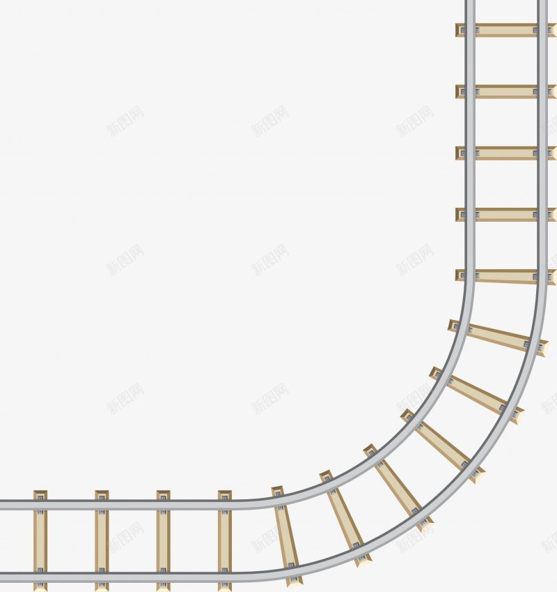 卡通轨道火车轨漂浮物png免抠素材_新图网 https://ixintu.com 卡通 弯曲轨道 漂浮物 火车轨 轨道
