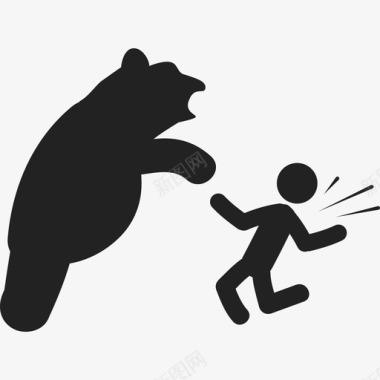 熊攻击人人图标图标
