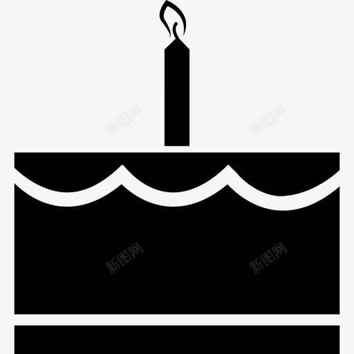 带蜡烛的生日蛋糕食物图标svg_新图网 https://ixintu.com 带蜡烛的生日蛋糕 食物