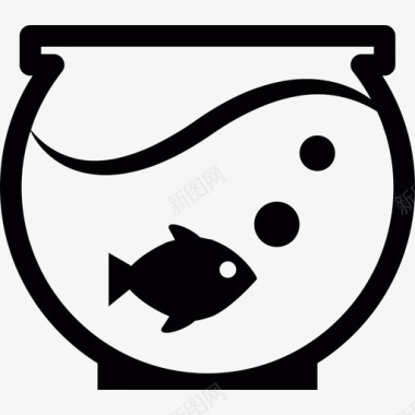 鱼缸里的鱼动物图标图标