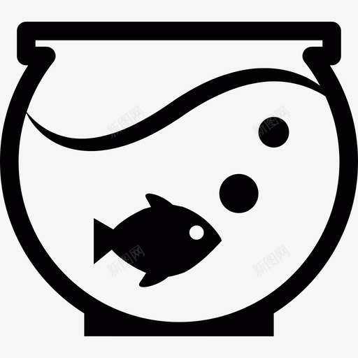 鱼缸里的鱼动物图标svg_新图网 https://ixintu.com 动物 鱼缸里的鱼