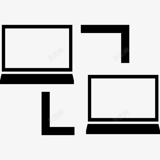 计算机到计算机的传输技术图标svg_新图网 https://ixintu.com 技术 计算机到计算机的传输