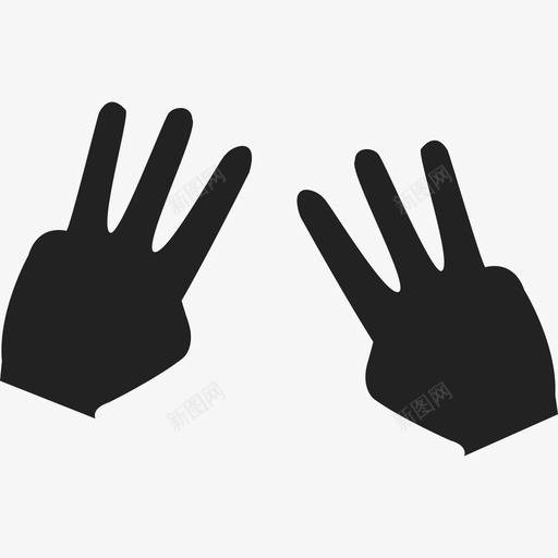六号有六个手指手势手势图标svg_新图网 https://ixintu.com 六号有六个手指 手势