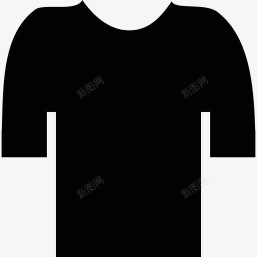 黑色T恤时尚图标svg_新图网 https://ixintu.com 时尚 黑色T恤