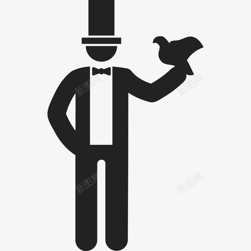 带着鸽子的魔术师人人图标svg_新图网 https://ixintu.com 人 带着鸽子的魔术师