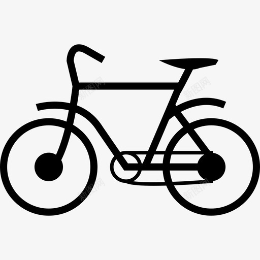 城市自行车交通工具图标svg_新图网 https://ixintu.com 交通工具 城市自行车