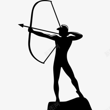德累斯顿的弓箭手纪念碑纪念碑图标图标