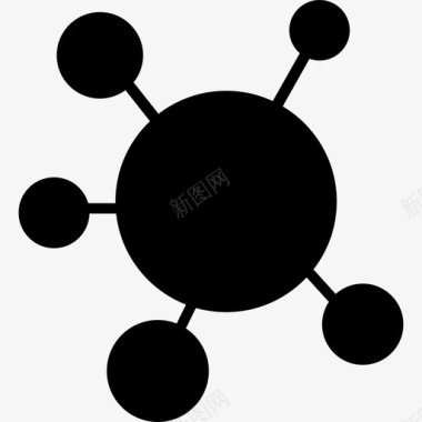 分子结合图标图标