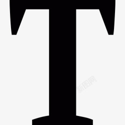 豆腐技术字大写T字母技术图标高清图片