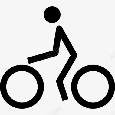 自行车手标志图标图标