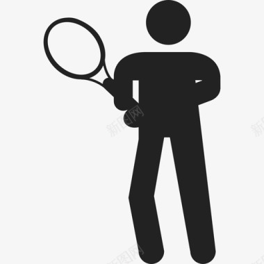 网球运动员轮廓运动运动偶像图标图标
