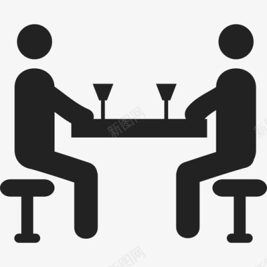 两个朋友喝酒人形3满满的图标图标
