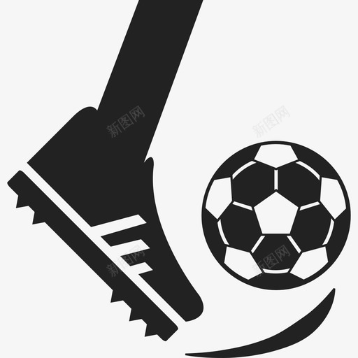 踢足球运动体育偶像图标svg_新图网 https://ixintu.com 体育偶像 踢足球 运动