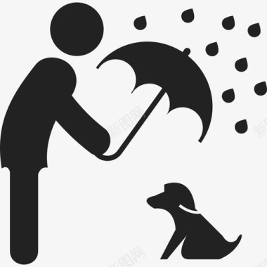用伞保护狗的人人人2图标图标