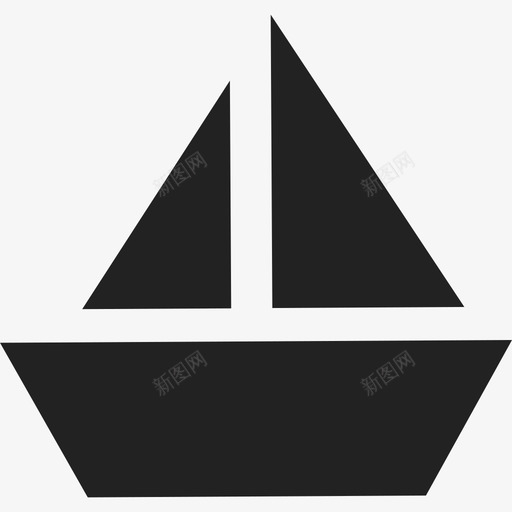 帆船图标交通工具地图svg_新图网 https://ixintu.com 交通工具 地图 帆船图标