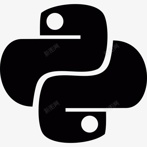 Python语言标识技术图标svg_新图网 https://ixintu.com Python语言标识 技术