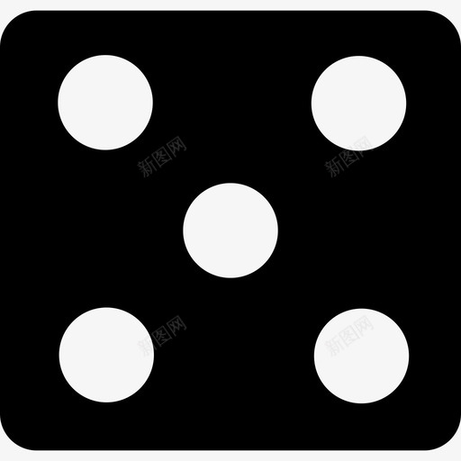 用数字5掷骰子图标svg_新图网 https://ixintu.com 用数字5掷骰子