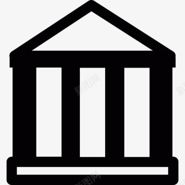 古希腊神庙纪念碑图标图标
