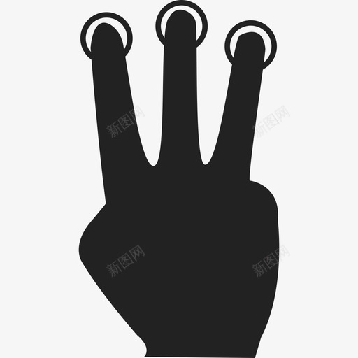三指指挥控制手势图标svg_新图网 https://ixintu.com 三指指挥 手势 控制