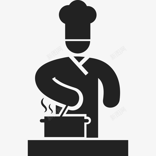 厨师在炉子上做饭食物人2图标svg_新图网 https://ixintu.com 人2 厨师在炉子上做饭 食物