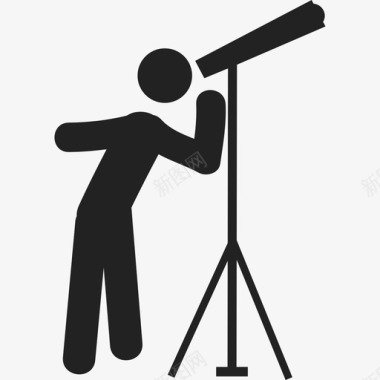 用望远镜看的人人人图标图标