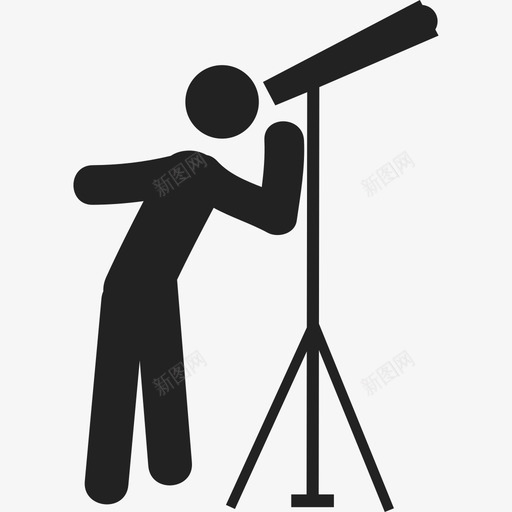 用望远镜看的人人人图标svg_新图网 https://ixintu.com 人 用望远镜看的人