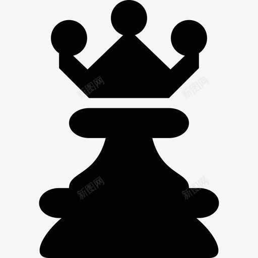 国际象棋皇后图标svg_新图网 https://ixintu.com 国际象棋皇后